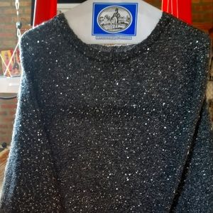 Frame Sequin Puff Sleeve Sweater Dress